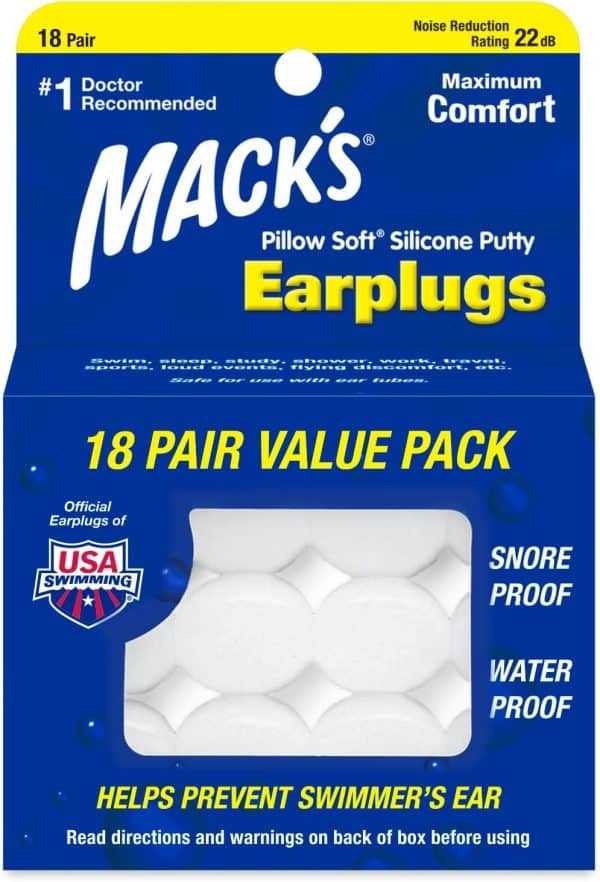 Mack's Pillow tapones de silicona suave 18 pares reseña